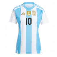 Zenski Nogometni Dres Argentina Lionel Messi #10 Domaci Copa America 2024 Kratak Rukav